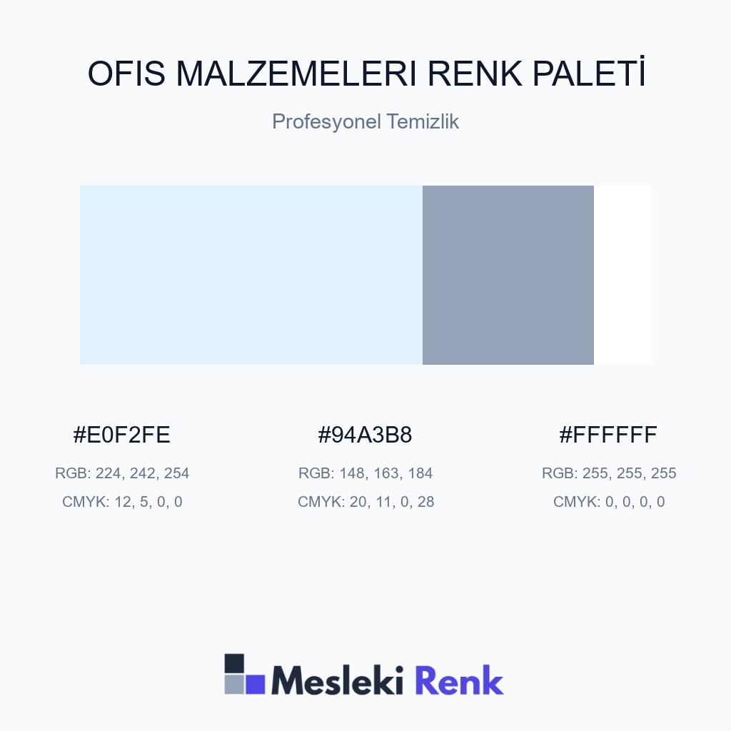 Ofis Malzemeleri Profesyonel Temizlik Renk Paleti
