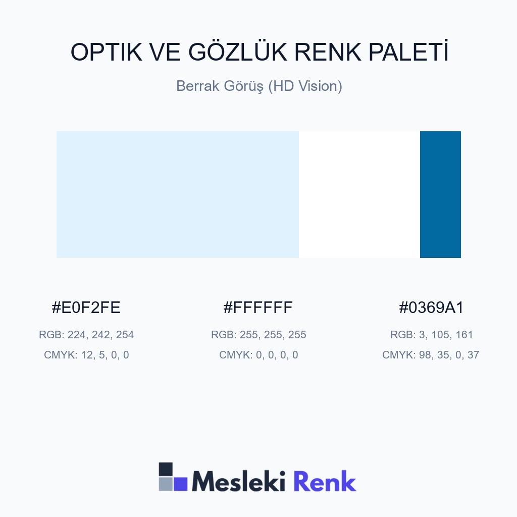 Optik ve Gözlük Berrak Görüş (HD Vision) Renk Paleti