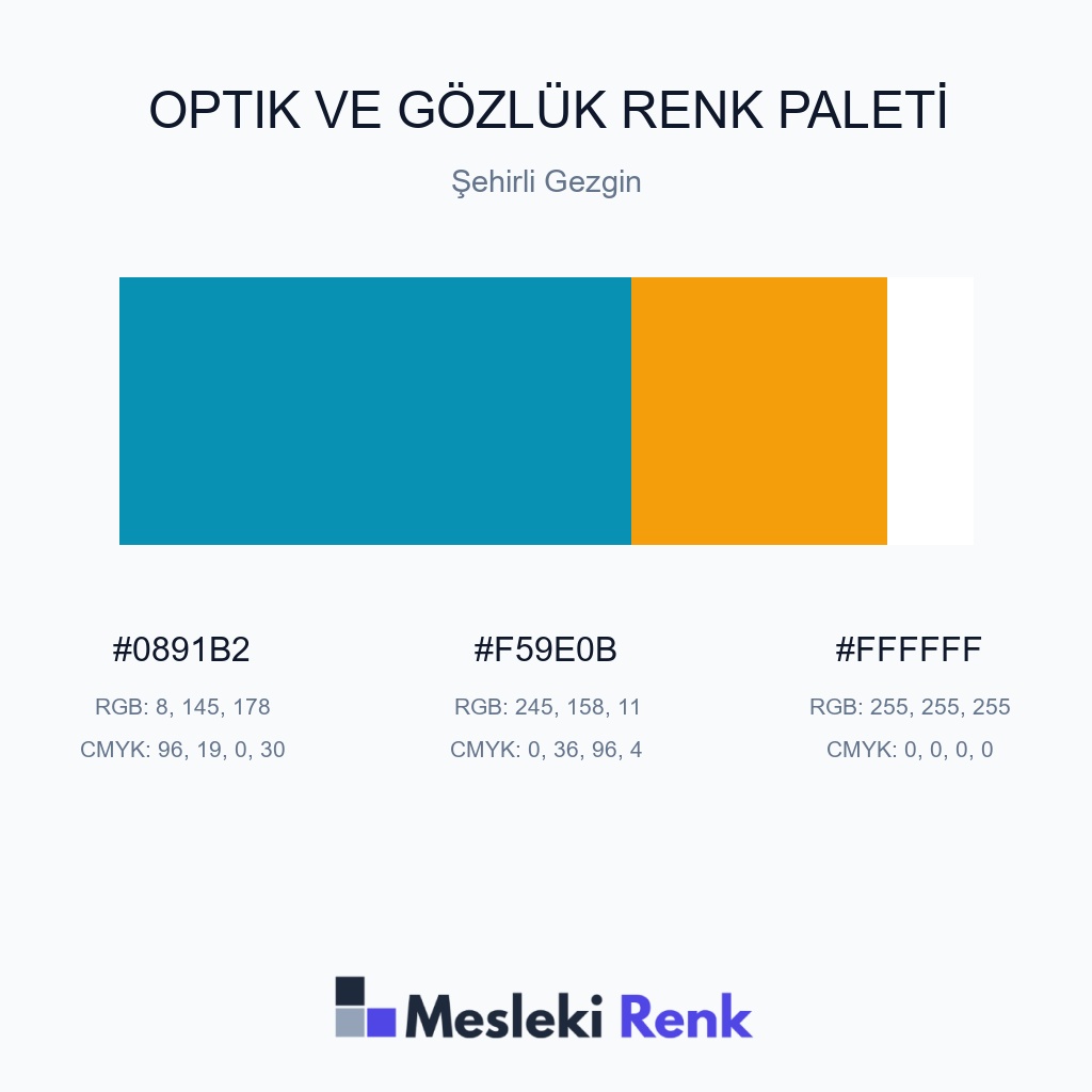 Optik ve Gözlük Şehirli Gezgin Renk Paleti