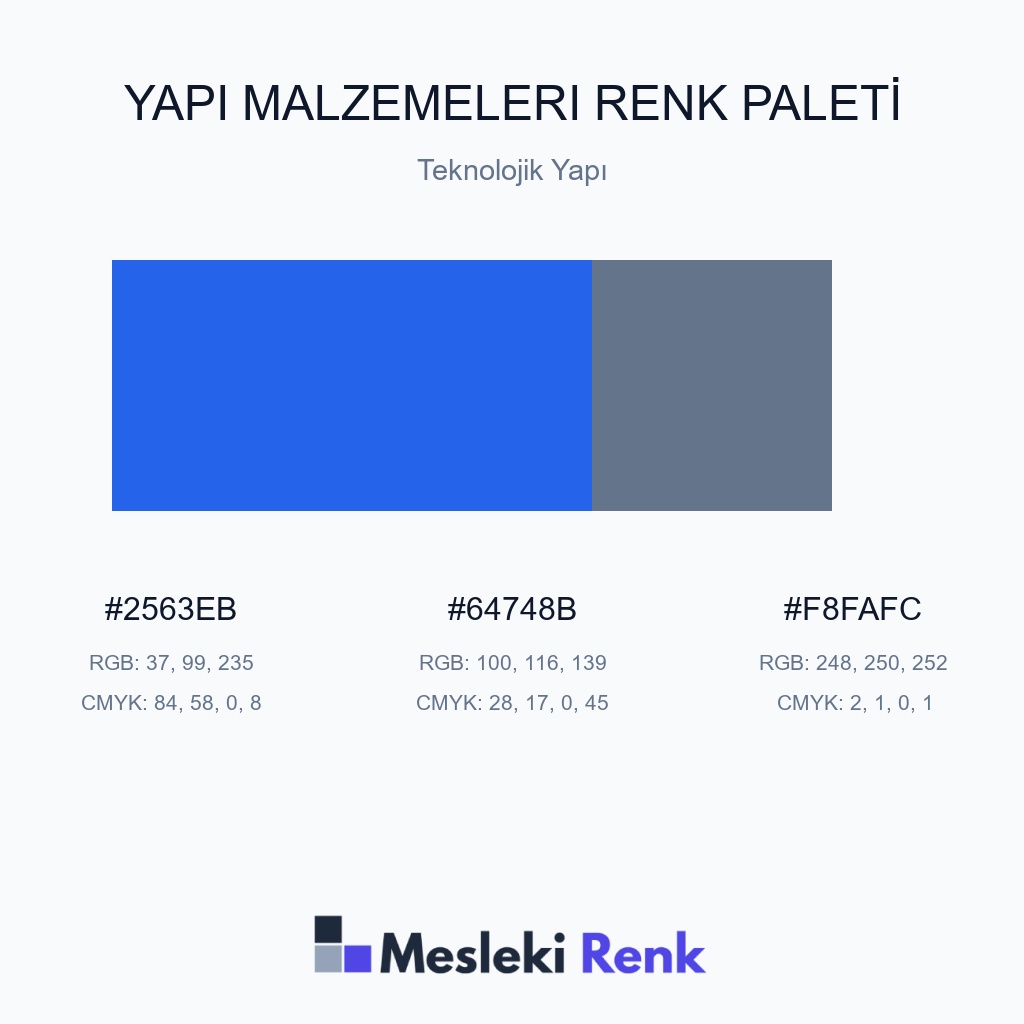 Yapı Malzemeleri Teknolojik Yapı Renk Paleti