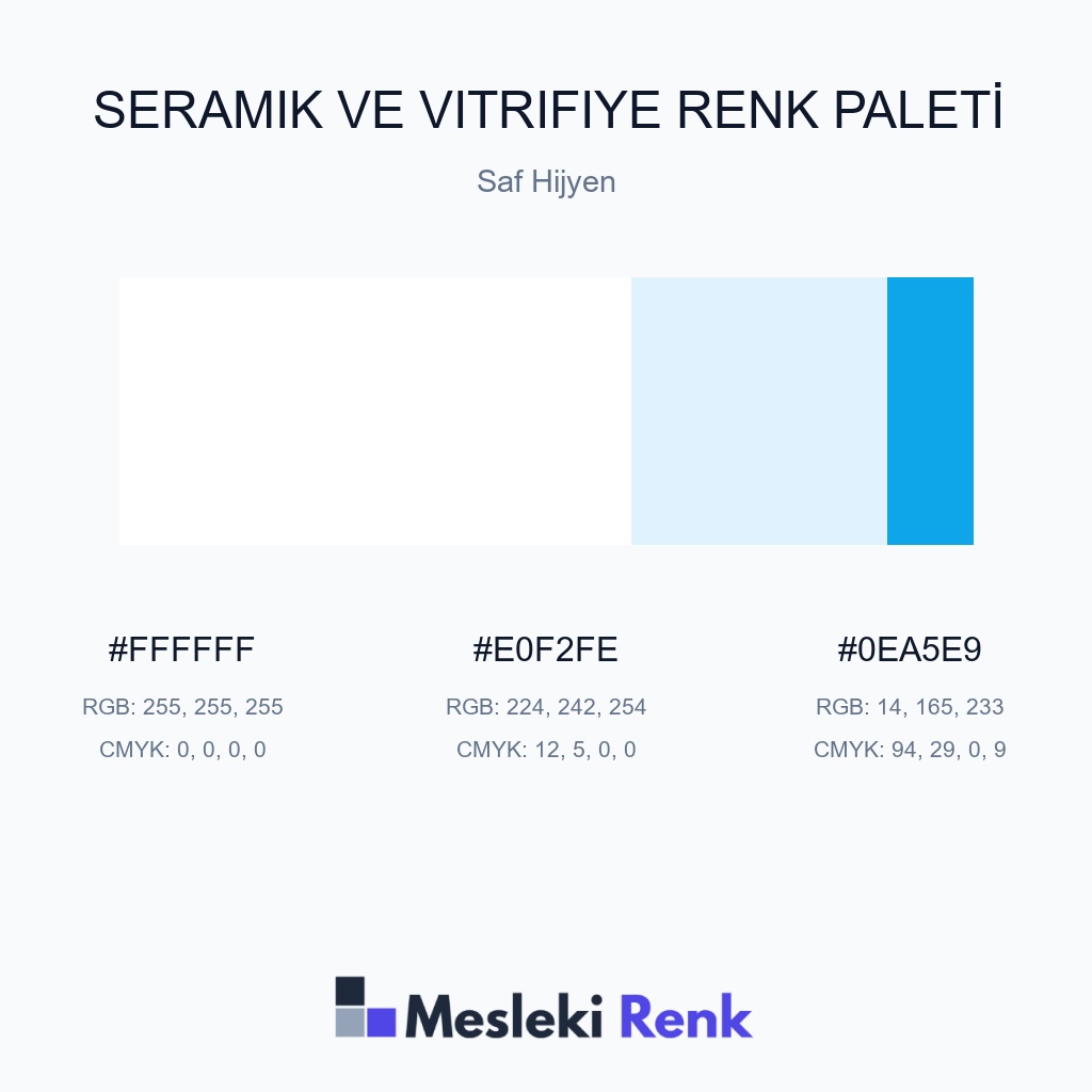 Seramik ve Vitrifiye Saf Hijyen Renk Paleti