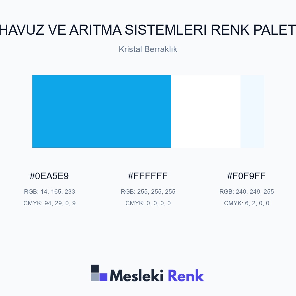 Havuz ve Arıtma Sistemleri Kristal Berraklık Renk Paleti
