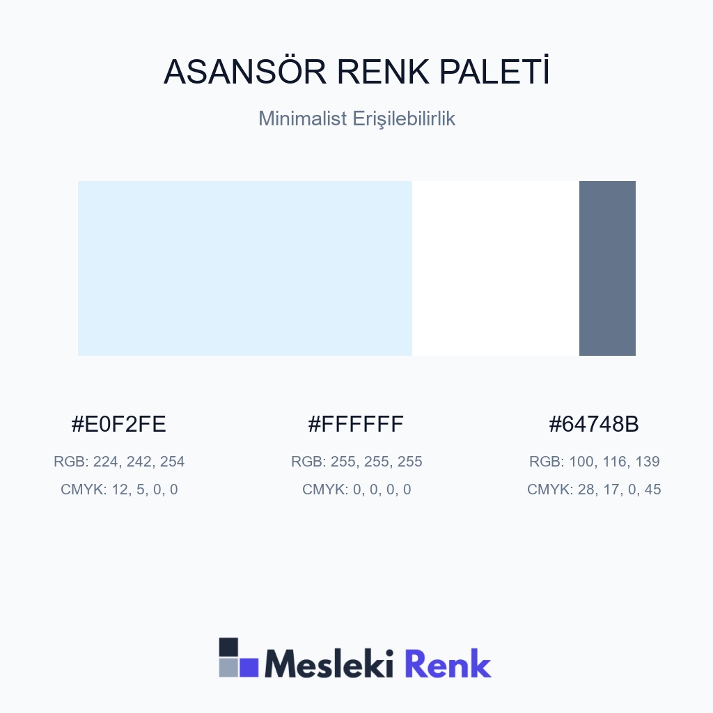 Asansör Minimalist Erişilebilirlik Renk Paleti
