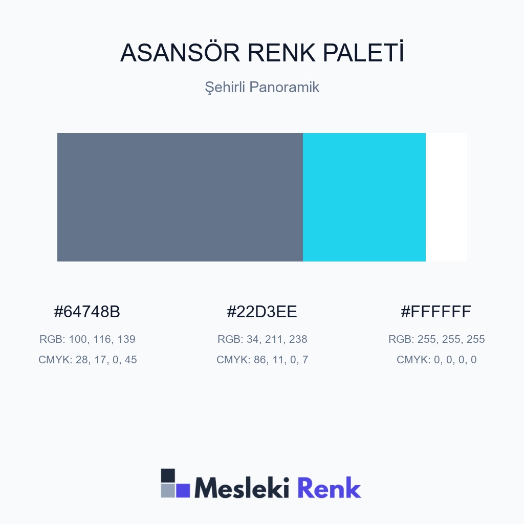 Asansör Şehirli Panoramik Renk Paleti