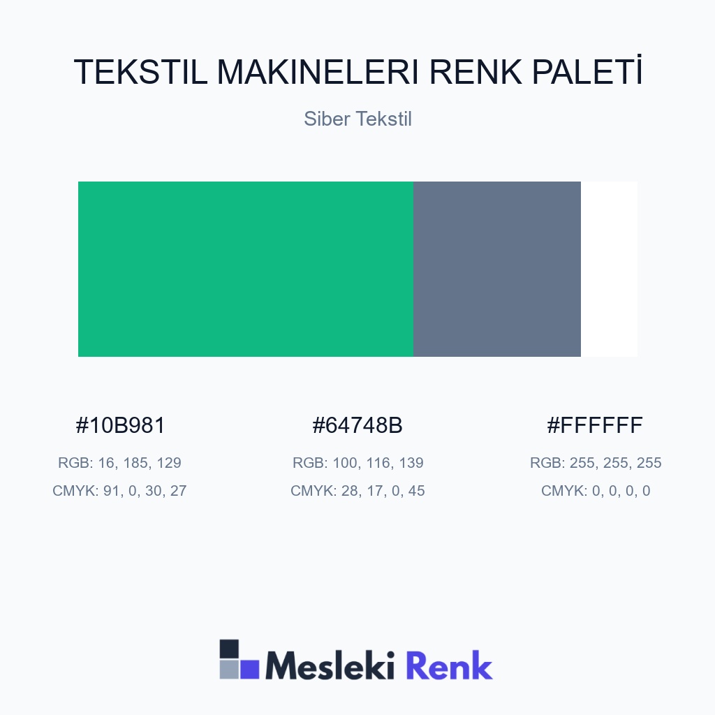 Tekstil Makineleri Siber Tekstil Renk Paleti