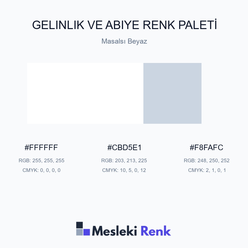 Gelinlik ve Abiye Masalsı Beyaz Renk Paleti
