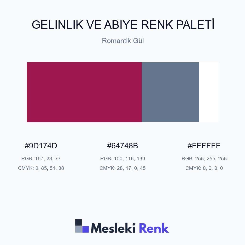 Gelinlik ve Abiye Romantik Gül Renk Paleti