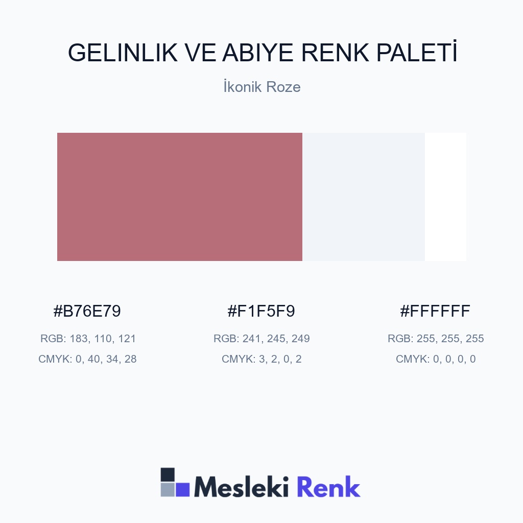 Gelinlik ve Abiye İkonik Roze Renk Paleti