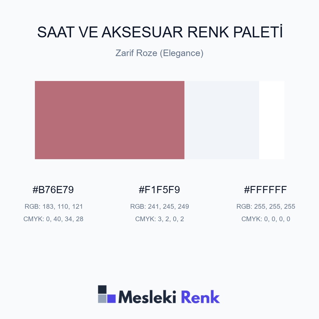 Saat ve Aksesuar Zarif Roze (Elegance) Renk Paleti