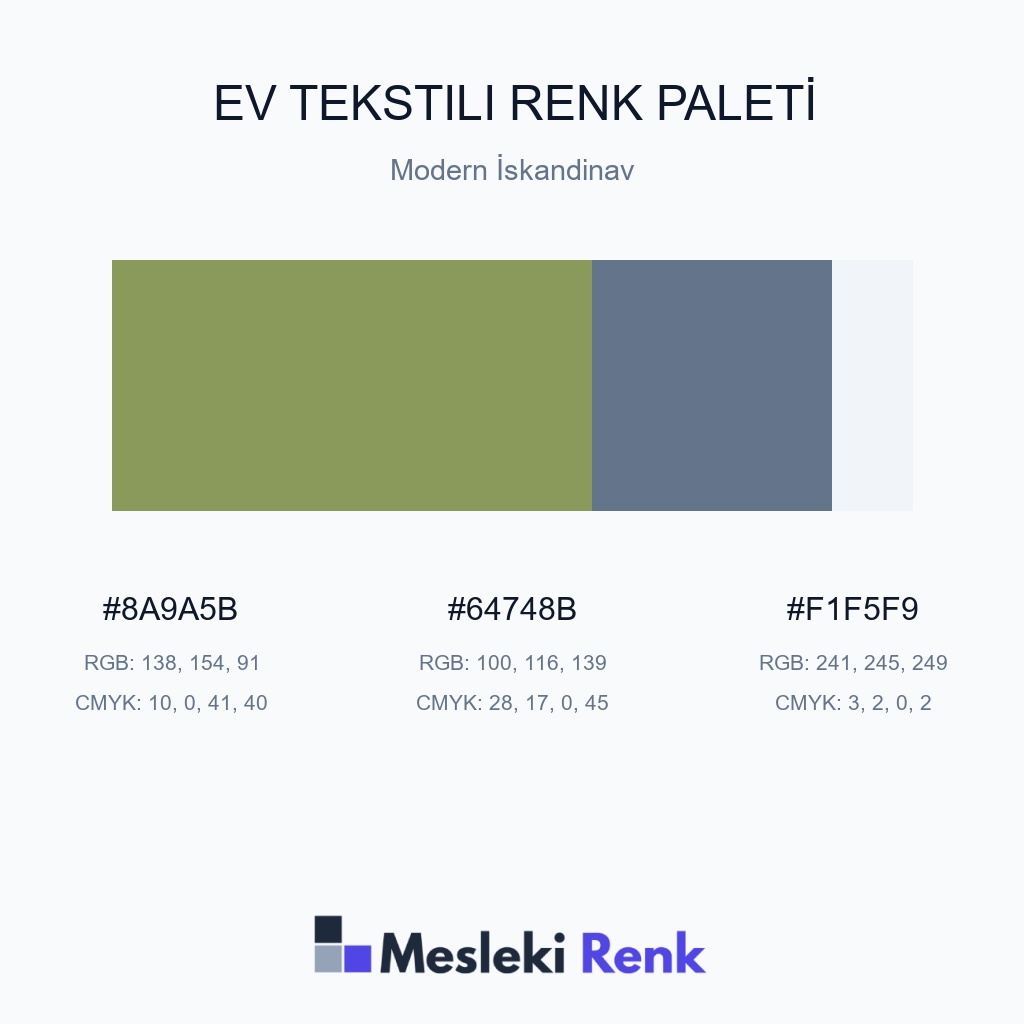 Ev Tekstili Modern İskandinav Renk Paleti