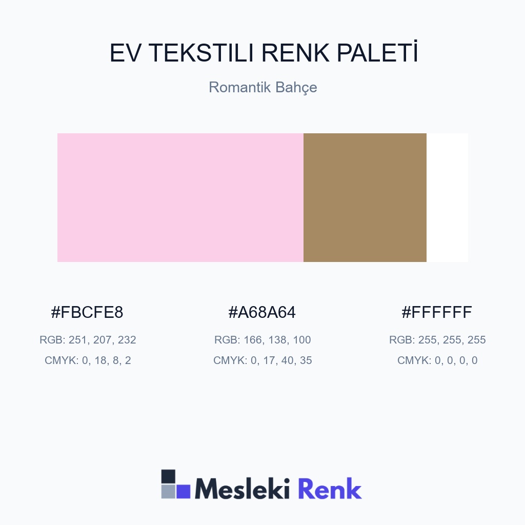 Ev Tekstili Romantik Bahçe Renk Paleti