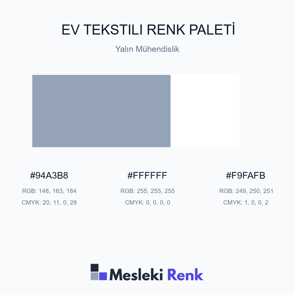 Ev Tekstili Yalın Mühendislik Renk Paleti