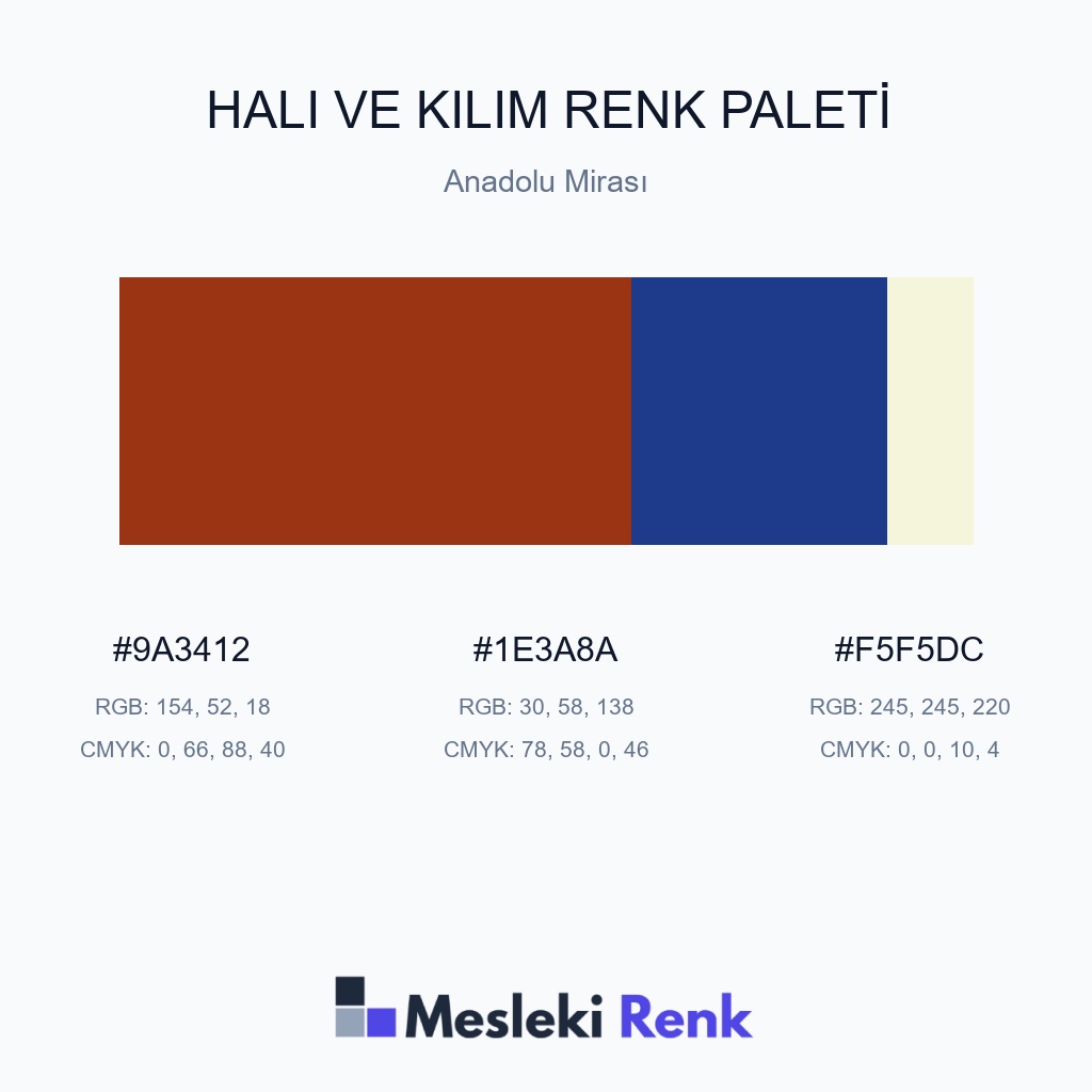 Halı ve Kilim Anadolu Mirası Renk Paleti