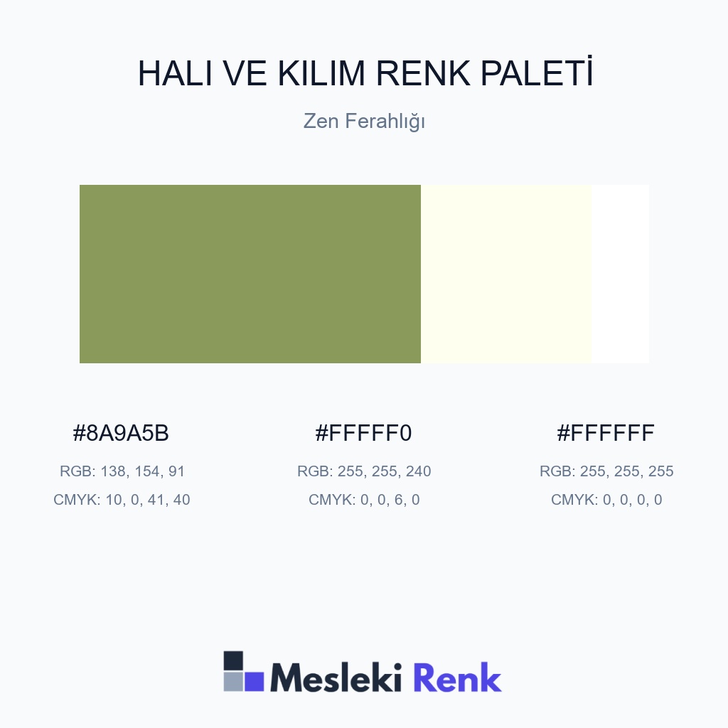 Halı ve Kilim Zen Ferahlığı Renk Paleti