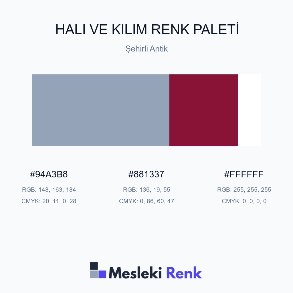 Halı ve Kilim Şehirli Antik Renk Paleti