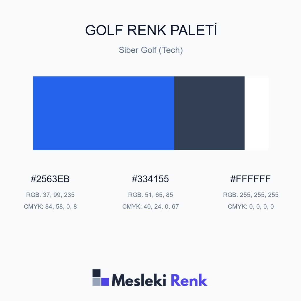 Golf Siber Golf (Tech) Renk Paleti