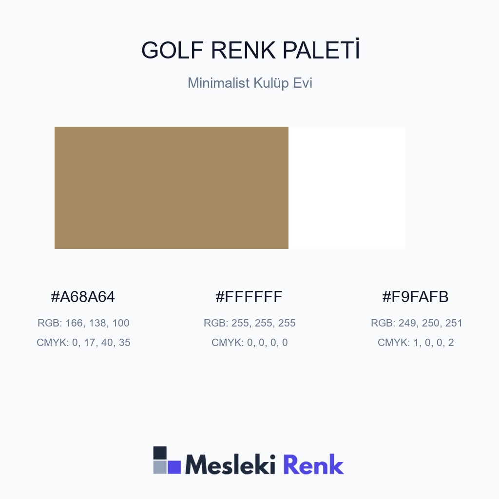 Golf Minimalist Kulüp Evi Renk Paleti