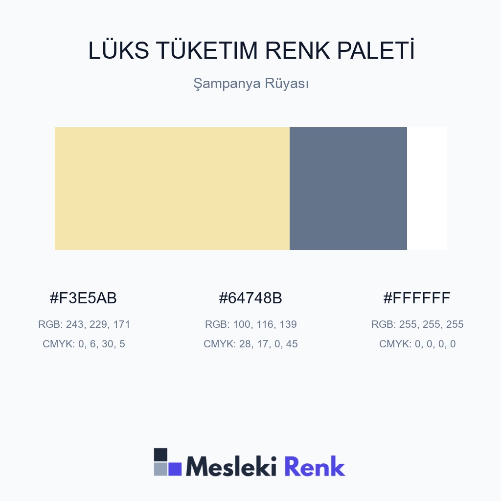 Lüks Tüketim Şampanya Rüyası Renk Paleti