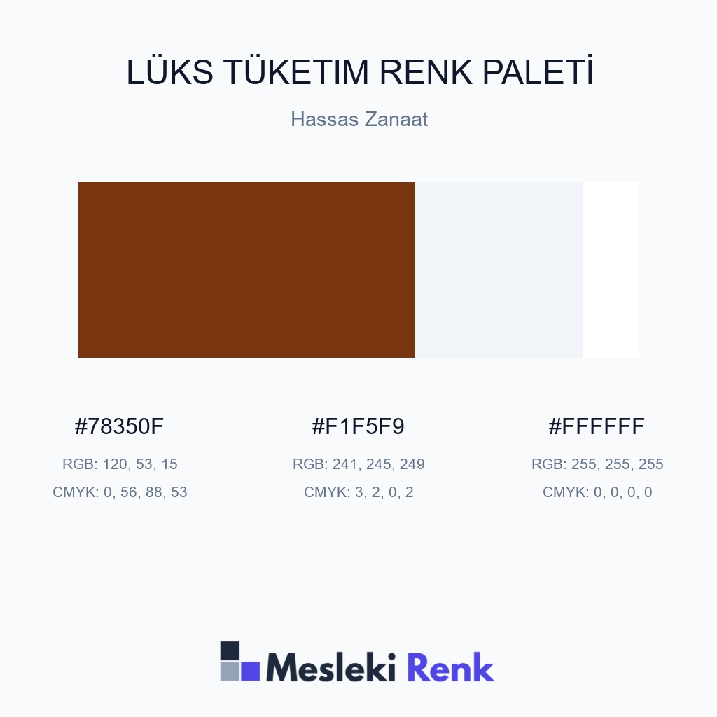Lüks Tüketim Hassas Zanaat Renk Paleti
