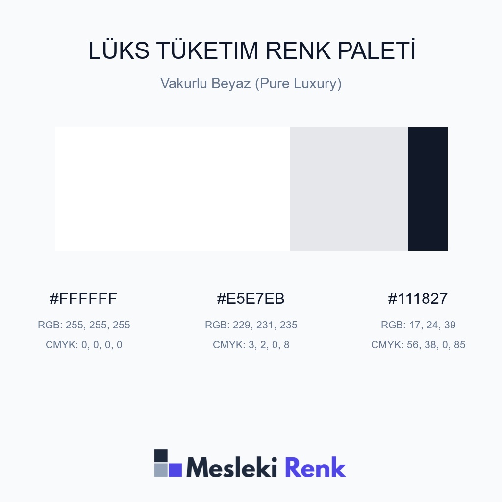 Lüks Tüketim Vakurlu Beyaz (Pure Luxury) Renk Paleti
