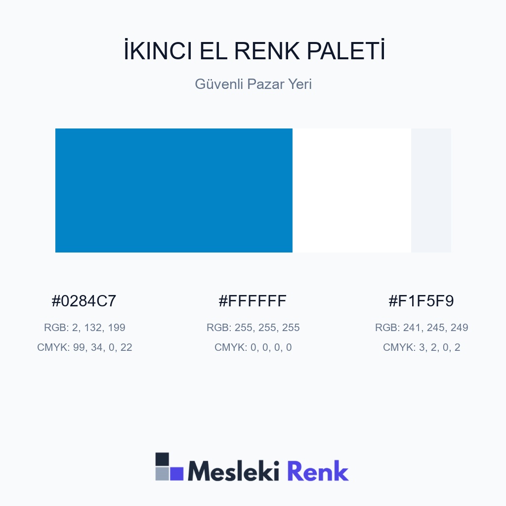 İkinci El Güvenli Pazar Yeri Renk Paleti