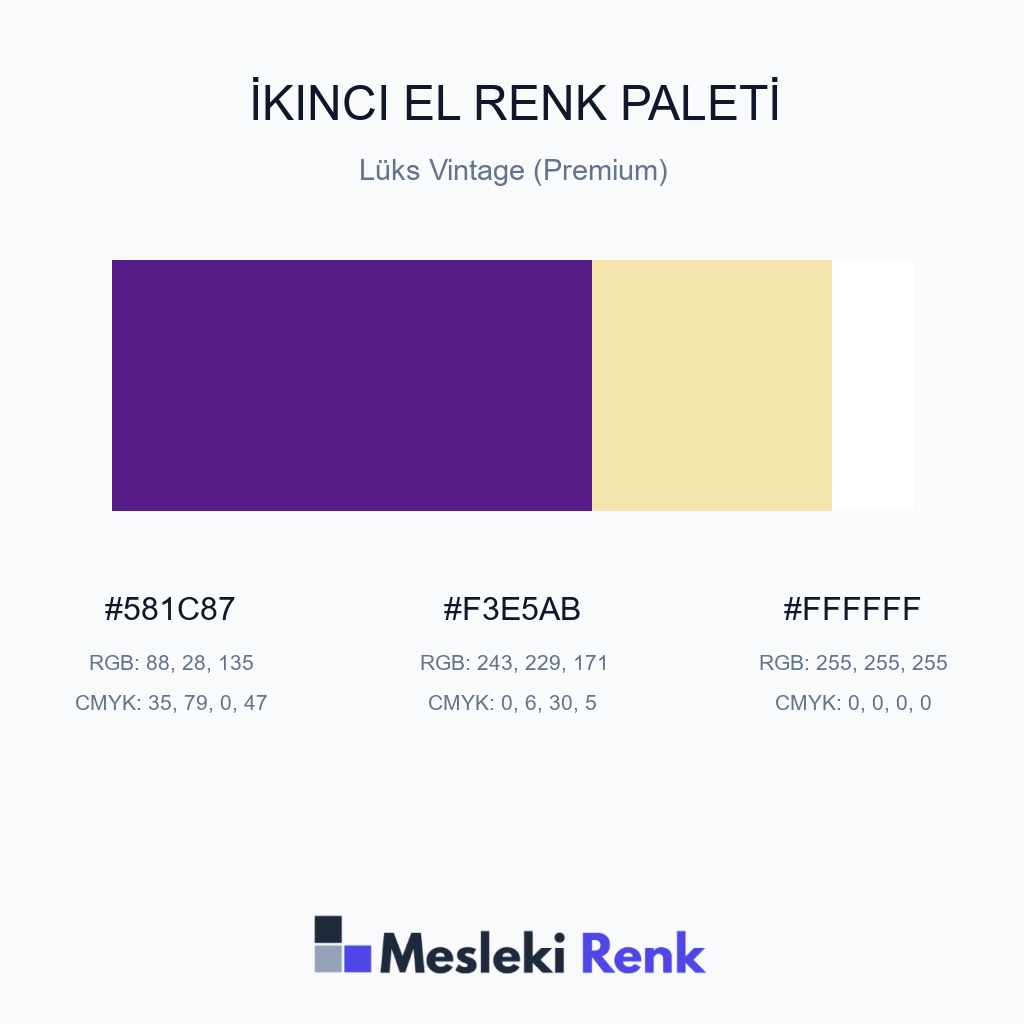 İkinci El Lüks Vintage (Premium) Renk Paleti