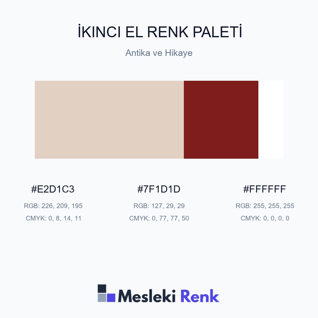 İkinci El Antika ve Hikaye Renk Paleti