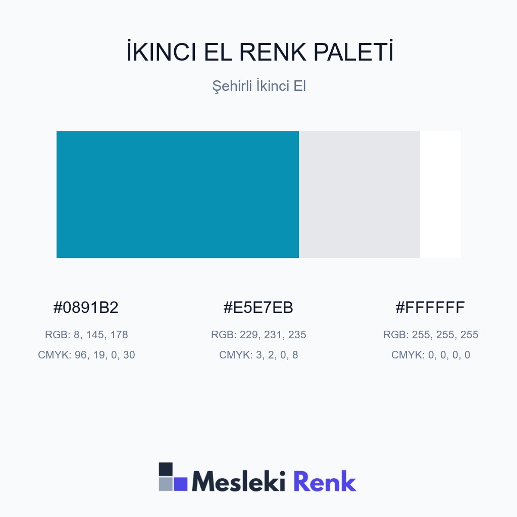 İkinci El Şehirli İkinci El Renk Paleti