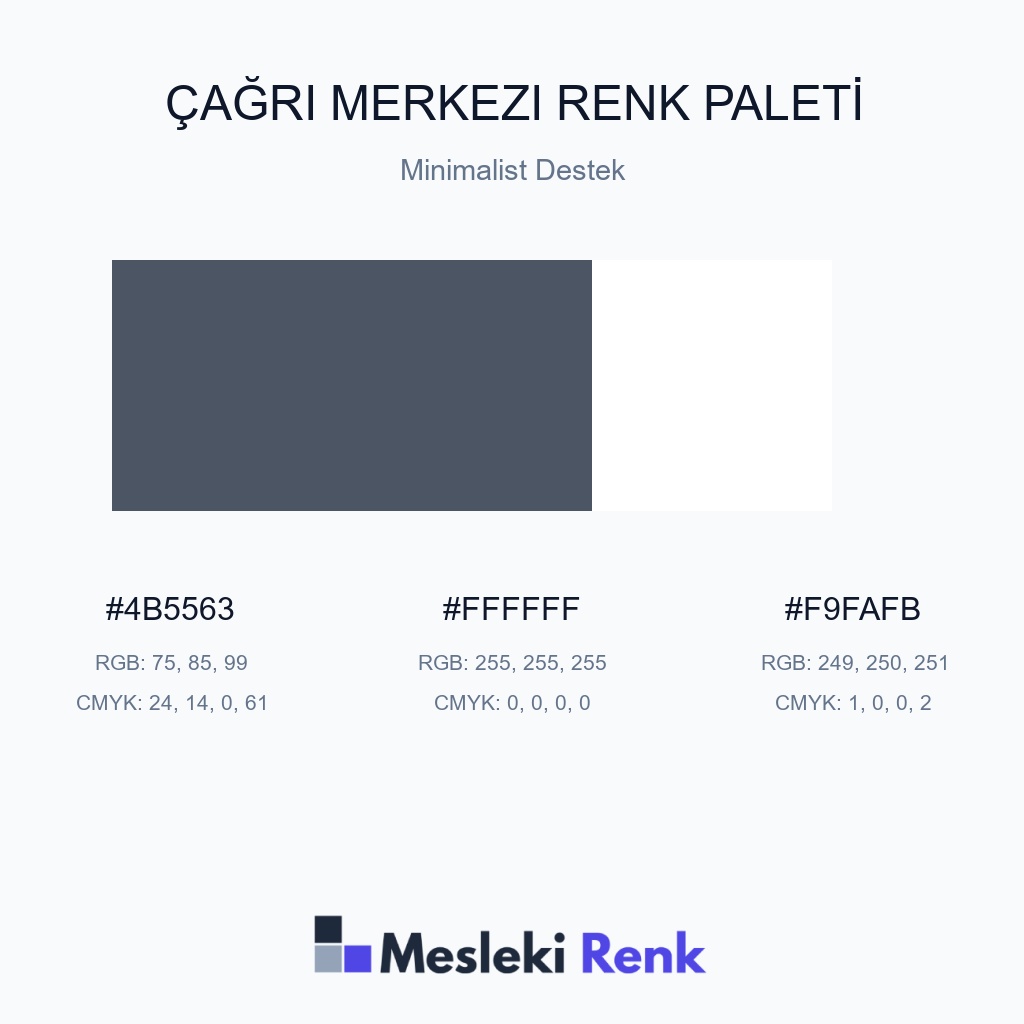 Çağrı Merkezi Minimalist Destek Renk Paleti