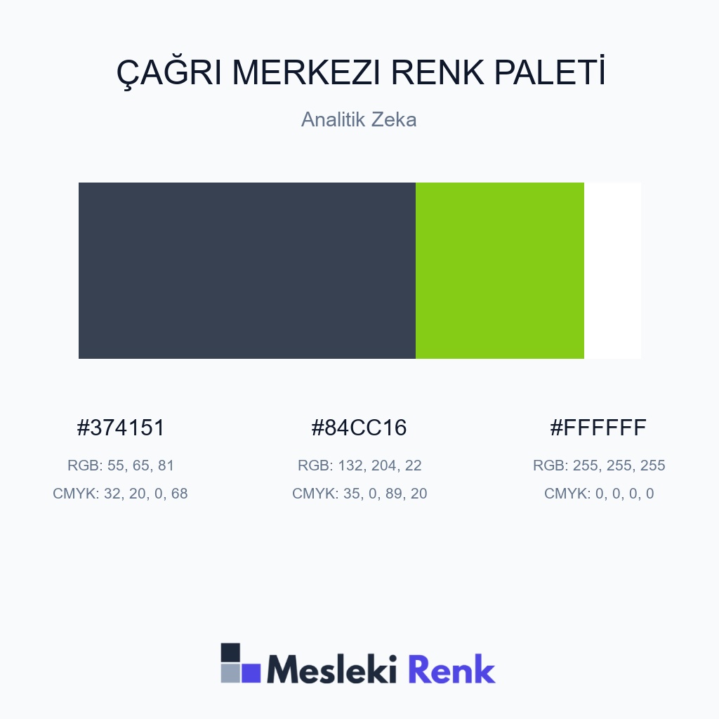 Çağrı Merkezi Analitik Zeka Renk Paleti