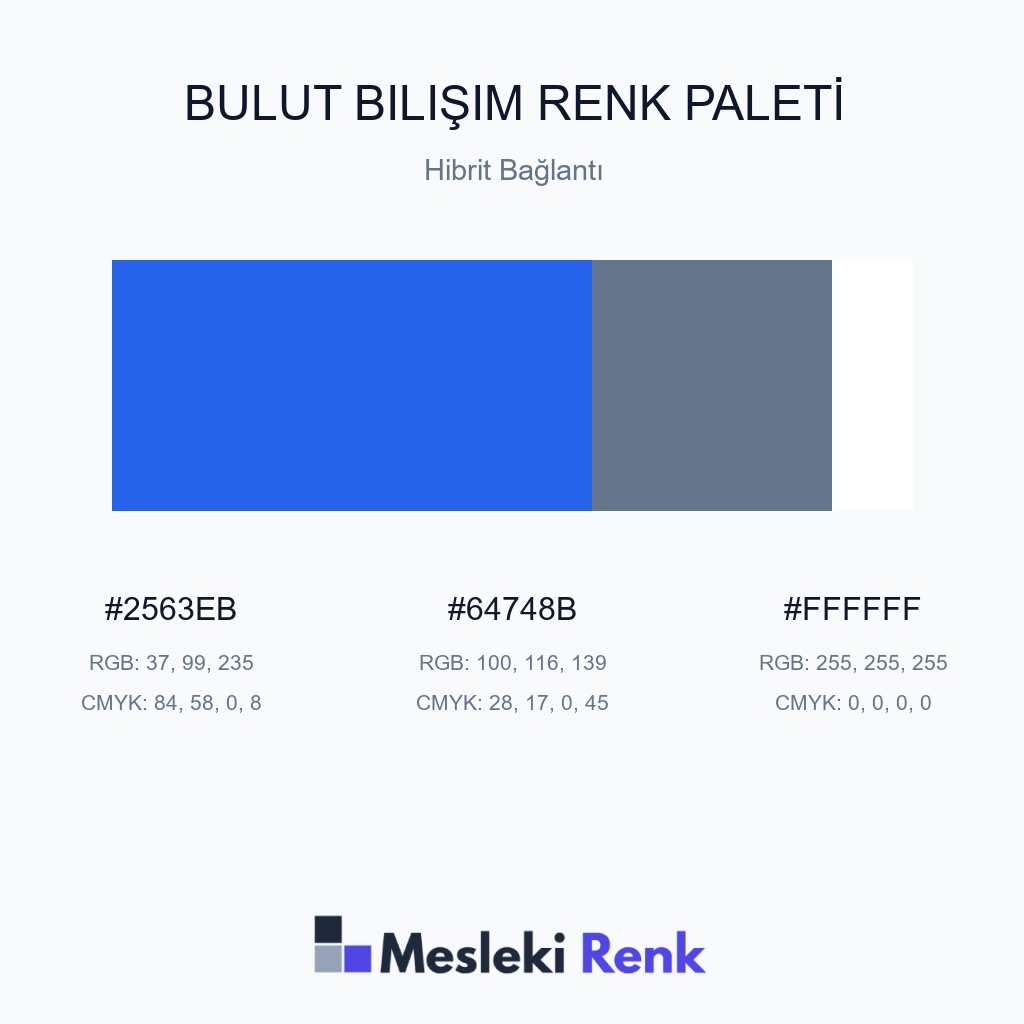 Bulut Bilişim Hibrit Bağlantı Renk Paleti
