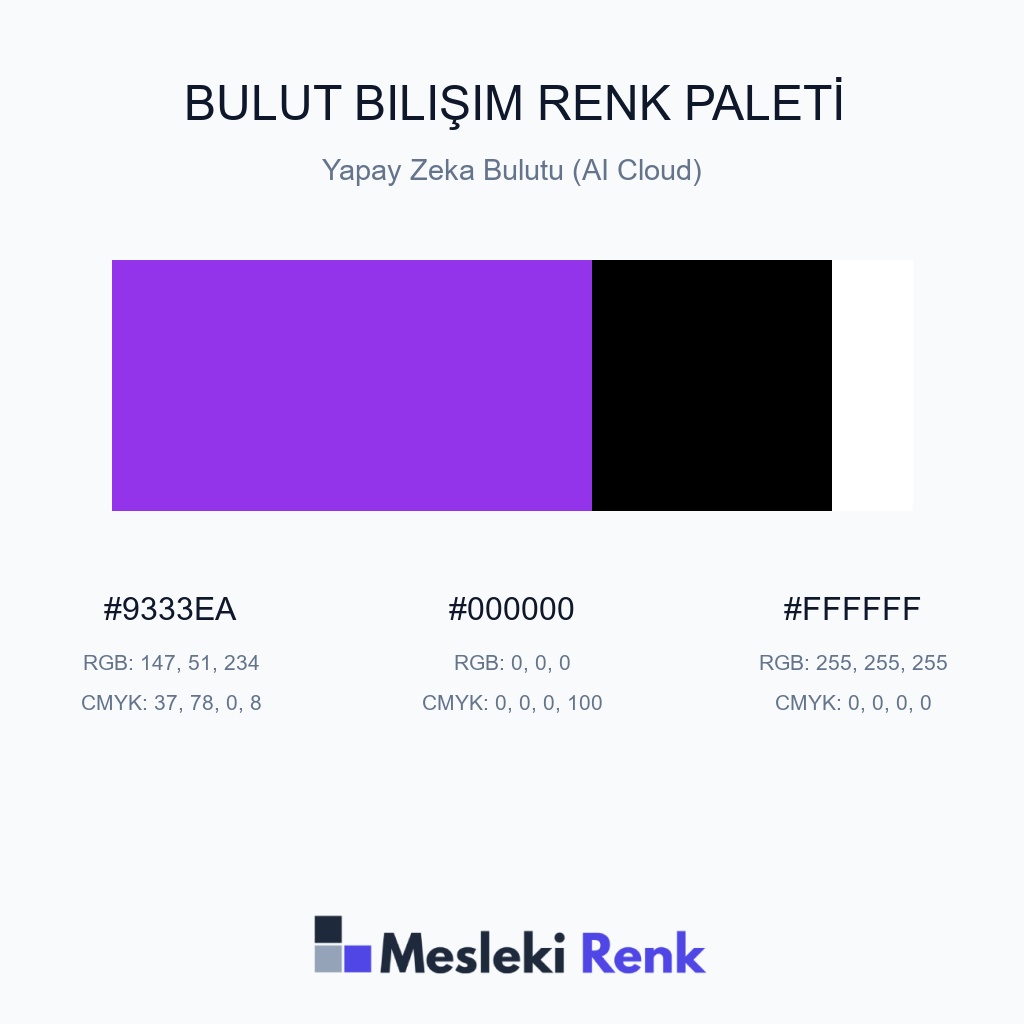 Bulut Bilişim Yapay Zeka Bulutu (AI Cloud) Renk Paleti