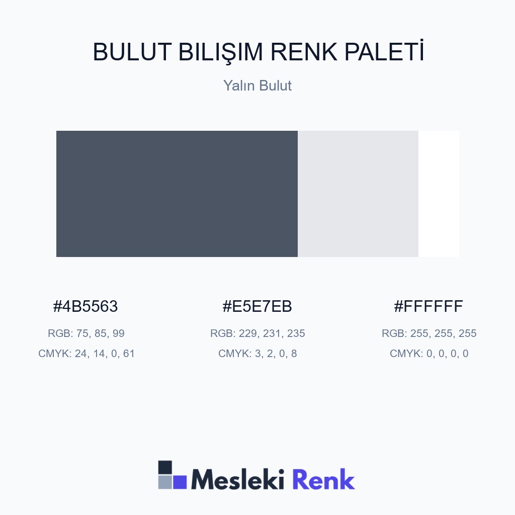 Bulut Bilişim Yalın Bulut Renk Paleti