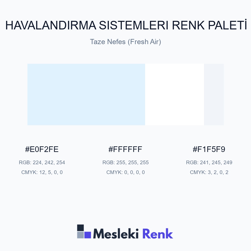Havalandırma Sistemleri Taze Nefes (Fresh Air) Renk Paleti