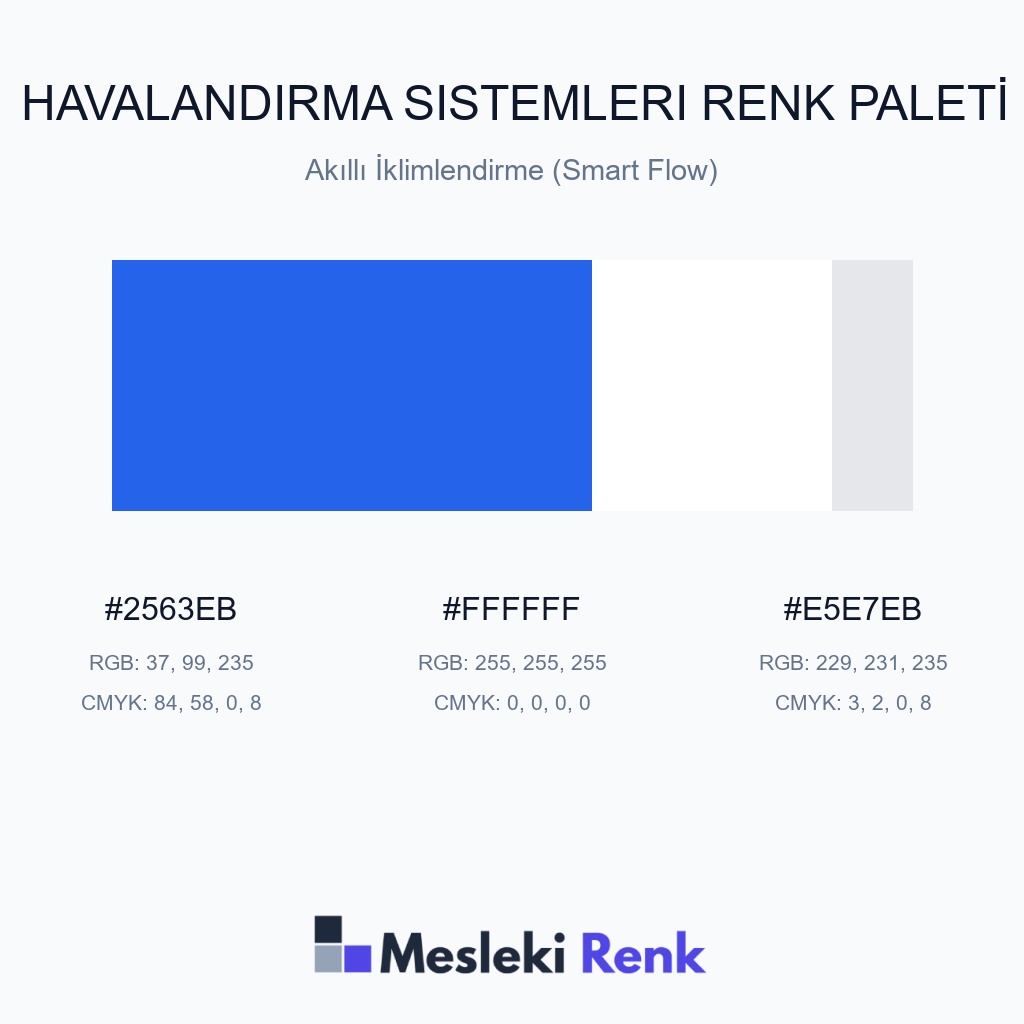 Havalandırma Sistemleri Akıllı İklimlendirme (Smart Flow) Renk Paleti